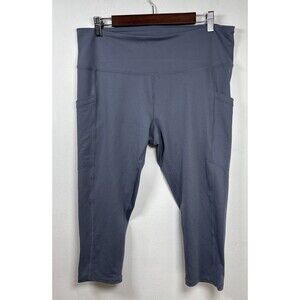 Z by Zella Womens Slate Gray Athletic Workout Capri Leggings Size X Large